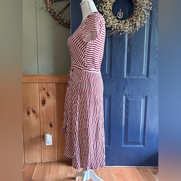 Anthropologie Maeve Paladino Textured Wrap Dress Size Small - Picture 4 of 16